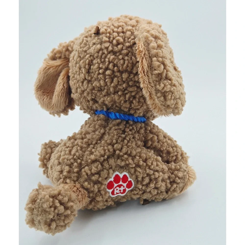 Little Tikes Rescue Tales Golden Doodle Poodle Plush Brown Curly Puppy Blue Eyes